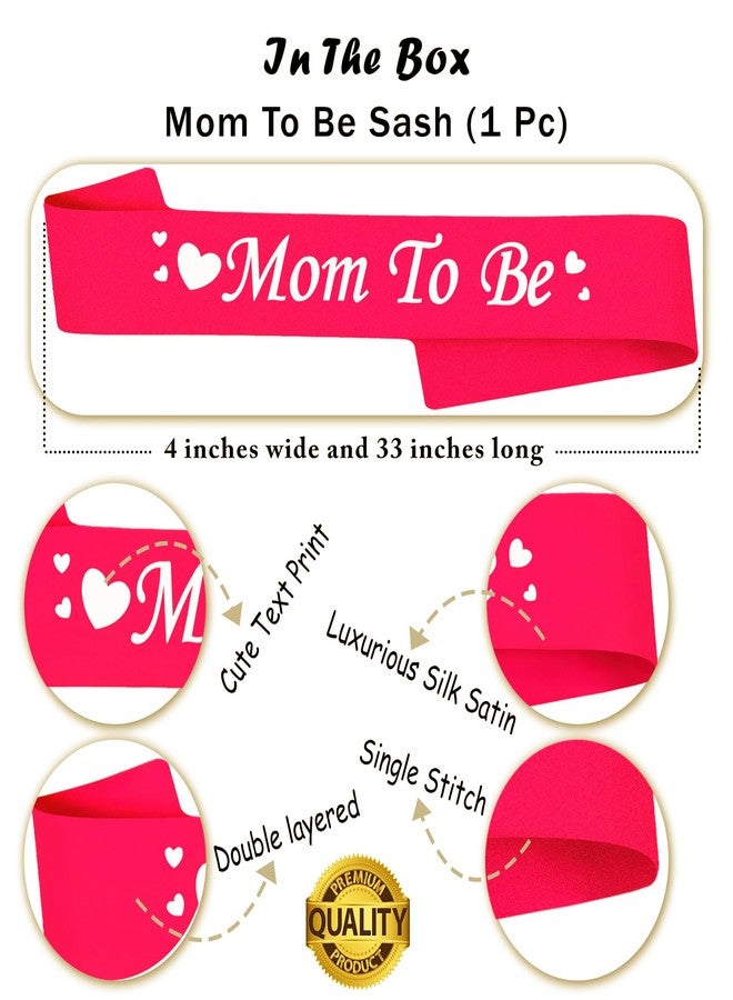 بروبسيكل وشاح أحمر وأبيض للأم الحامل من بروبسيكل، هدايا لحفل استقبال المولود، دعائم جلسة تصوير الحمل، عنصر تزييني، احتفال استقبال المولود - عبوة من قطعة واحدة - Image 2